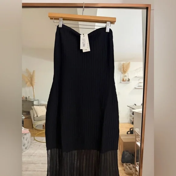 NWT BRAND NEW Milly Dani Strapless Midi Dress in Black MEDIUM - Picture 3 of 5